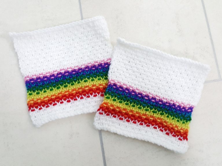 Rainbow Bonding Square Pattern The Fated Knitter